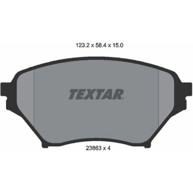 2386301 Bremsbelagsatz, Scheibenbremse