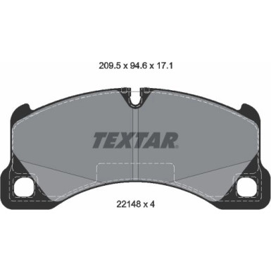 Textar | Bremsbelagsatz, Scheibenbremse | 2214801