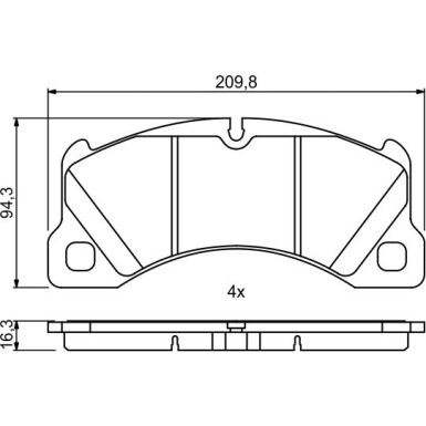 0 986 494 787 Bremsbelagsatz, Scheibenbremse