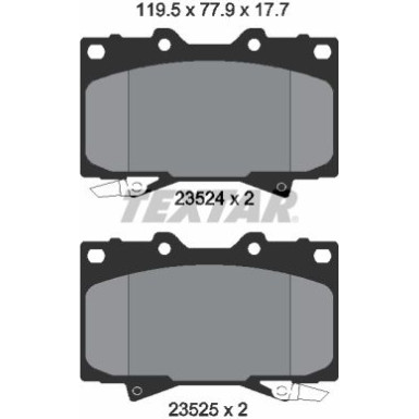 2352402 Bremsbelagsatz, Scheibenbremse