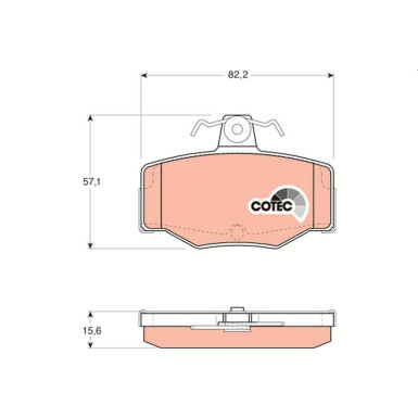 TRW Bremsbelagsatz, Scheibenbremse COTEC GDB3092