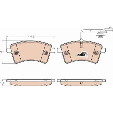 TRW Bremsbelagsatz, Scheibenbremse COTEC GDB1941