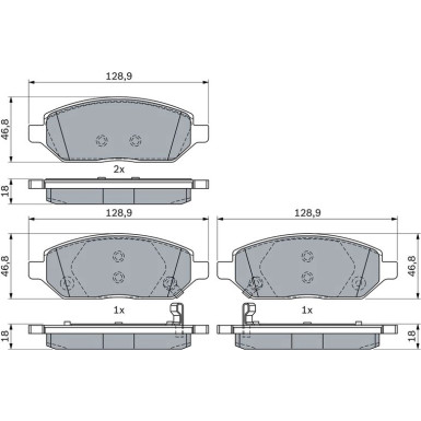 0 986 494 906 Bremsbelagsatz, Scheibenbremse