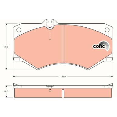 TRW Bremsbelagsatz, Scheibenbremse COTEC GDB317