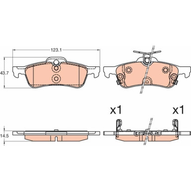 GDB3588 Bremsbelagsatz, Scheibenbremse