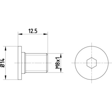 Hella Pagid | Schraube, Bremsscheibe | 8DZ 355 209-021