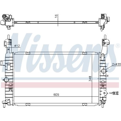 Nissens | Kühler, Motorkühlung | 630747