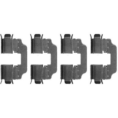 Hella | Zubehörsatz, Scheibenbremsbelag | 8DZ 355 203-411