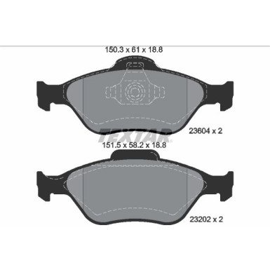 2360406 Bremsbelagsatz, Scheibenbremse Q+