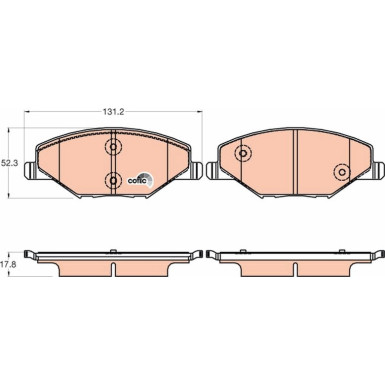 GDB2027 Bremsbelagsatz, Scheibenbremse COTEC