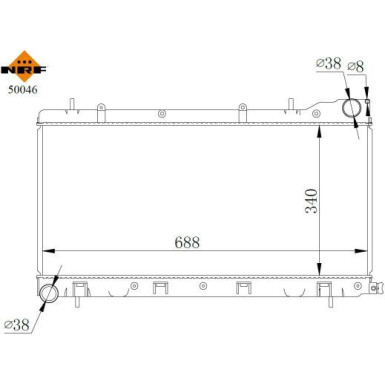 NRF | Kühler, Motorkühlung | 50046