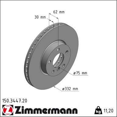 Zimmermann Bremsscheibe Coat Z 150.3447.20