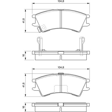 0 986 424 575 Bremsbelagsatz, Scheibenbremse