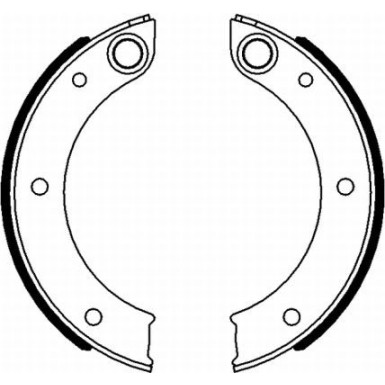 Hella | Bremsbackensatz, Feststellbremse | 8DA 355 050-151
