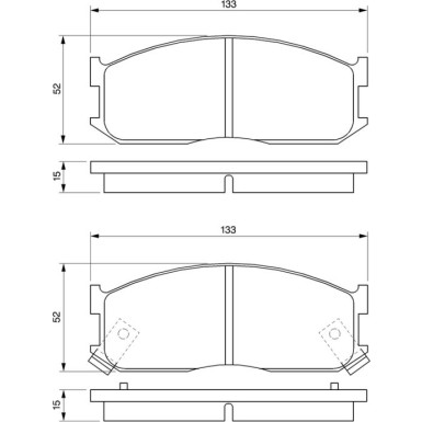 BOSCH Bremsbelagsatz, Scheibenbremse 0 986 460 020