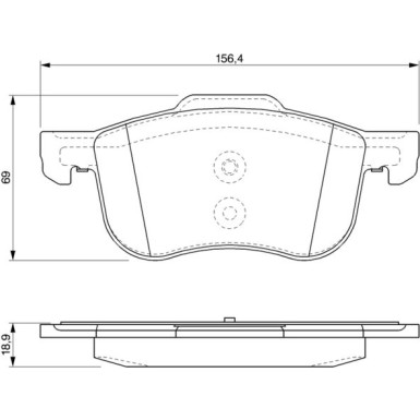 BOSCH Bremsbelagsatz, Scheibenbremse 0 986 424 540