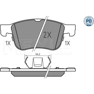 Meyle Bremsbelagsatz, Scheibenbremse MEYLE-PD: Advanced performance and design 025 205 5617/PD