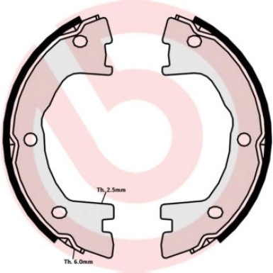 Brembo Bremsbackensatz, Feststellbremse ESSENTIAL LINE S A6 508