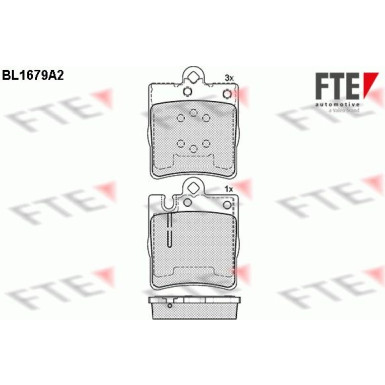FTE | Bremsbelagsatz, Scheibenbremse | 9010288