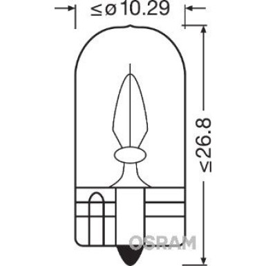 Osram | Glühlampe, Innenraumleuchte | Original W3W 24V Faltschachtel | 2841
