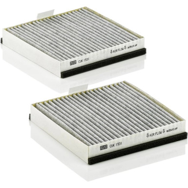 MANN-FILTER CUK 1931-2 Innenraumfilter, Aktivkohlefilter MANN-FILTER CUK 1931-2 Innenraumfilter, Aktivkohlefilter
