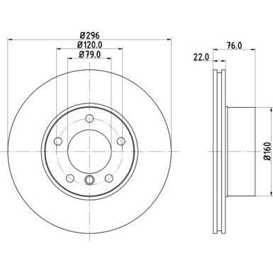 Hella | Bremsscheibe | 8DD 355 104-591