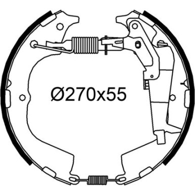 554944 Bremsbackensatz