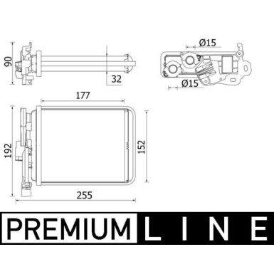 Mahle Wärmetauscher, Innenraumheizung BEHR Premium Line AH 38 000P Mahle Wärmetauscher, Innenraumheizung BEHR Premium Line AH 38 000P