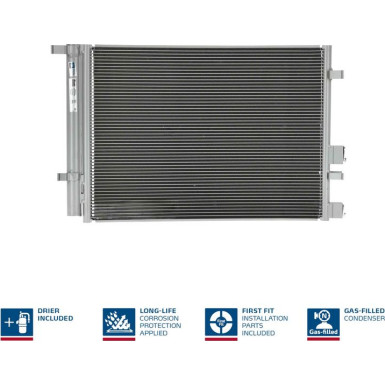 940221 Kondensator, Klimaanlage ** FIRST FIT **