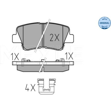 025 253 3715/W Bremsbelagsatz, Scheibenbremse MEYLE-ORIGINAL: True to OE.