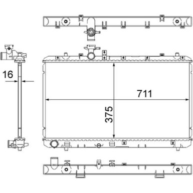 CR 1314 000S Kühler, Motorkühlung BEHR CR 1314 000S Kühler, Motorkühlung BEHR
