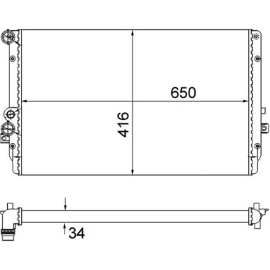 Mahle | Kühler, Motorkühlung | CR 854 001S