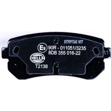 Hella | Bremsbelagsatz, Scheibenbremse | 8DB 355 016-221