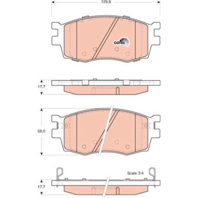 TRW | Bremsbelagsatz, Scheibenbremse | GDB3420