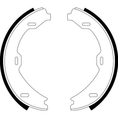 Hella | Bremsbackensatz, Feststellbremse | 8DA 355 050-491