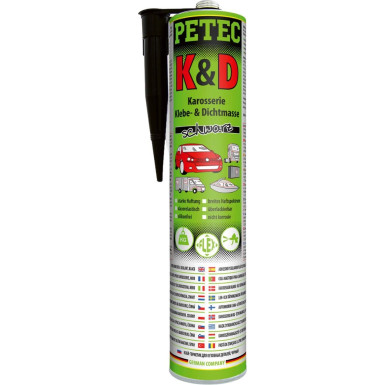 PETEC 94730 Karosserieklebstoff K&D Karosseriedichtmasse schwarz 310ml
