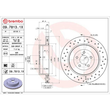 Brembo | Bremsscheibe | 09.7813.1X