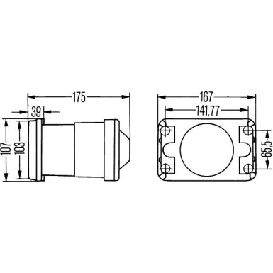 Hella | Scheinwerfereinsatz, Hauptscheinwerfer | 1BL 005 380-041