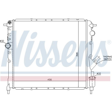 Nissens | Kühler, Motorkühlung | 63878