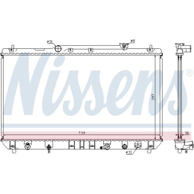 Nissens | Kühler, Motorkühlung | 646991