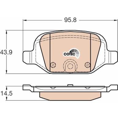 TRW Bremsbelagsatz, Scheibenbremse COTEC GDB1981