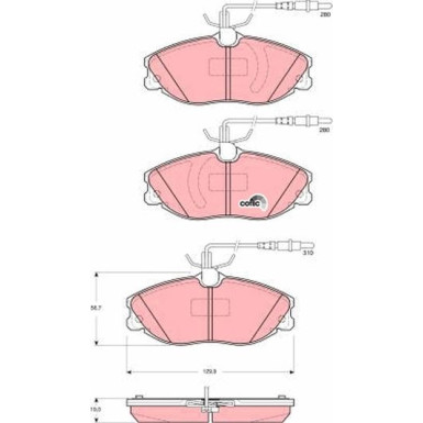 TRW Bremsbelagsatz, Scheibenbremse COTEC GDB1423