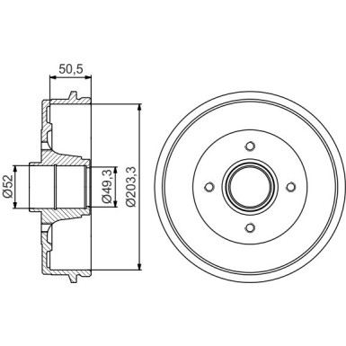 BOSCH | Bremstrommel | 0 986 477 214