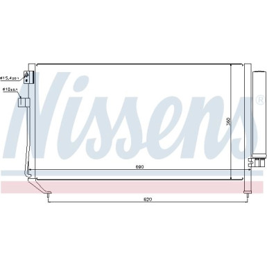 Nissens | Kondensator, Klimaanlage | 94848