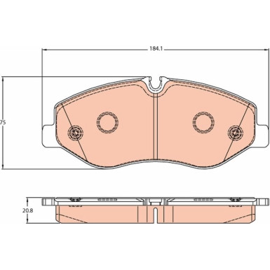 GDB2103 Bremsbelagsatz, Scheibenbremse