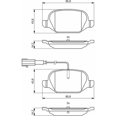 0 986 494 779 Bremsbelagsatz, Scheibenbremse
