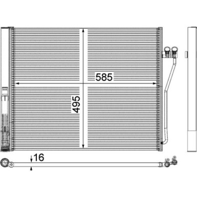 AC 568 000P Kondensator, Klimaanlage BEHR *** PREMIUM LINE ***
