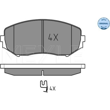 Meyle | Bremsbelagsatz, Scheibenbremse | 025 243 4617/W