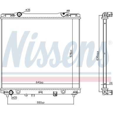 Nissens | Kühler, Motorkühlung | 666226