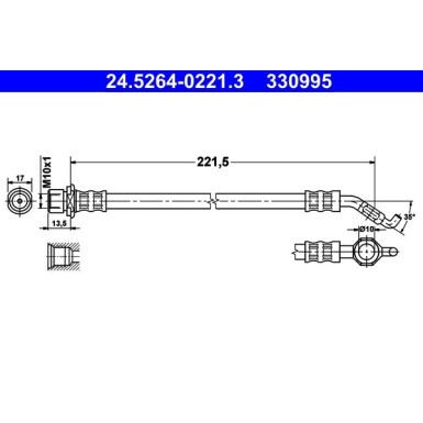 ATE | Bremsschlauch | 24.5264-0221.3